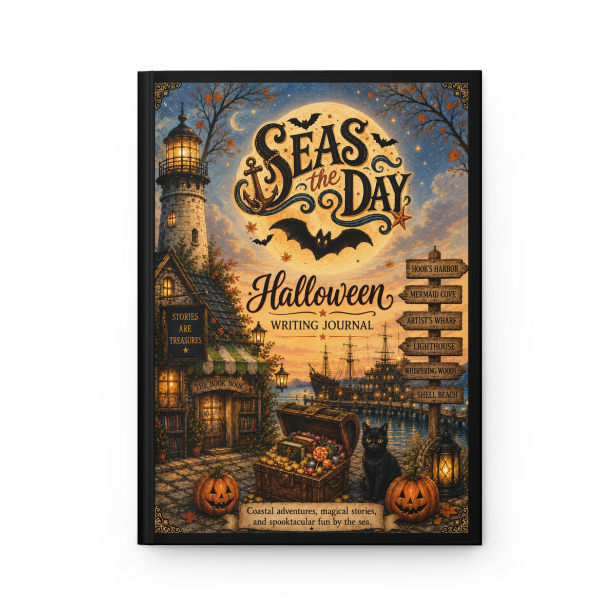 Seas the Day Halloween Writing Journal - Hardcover Lined Notebook