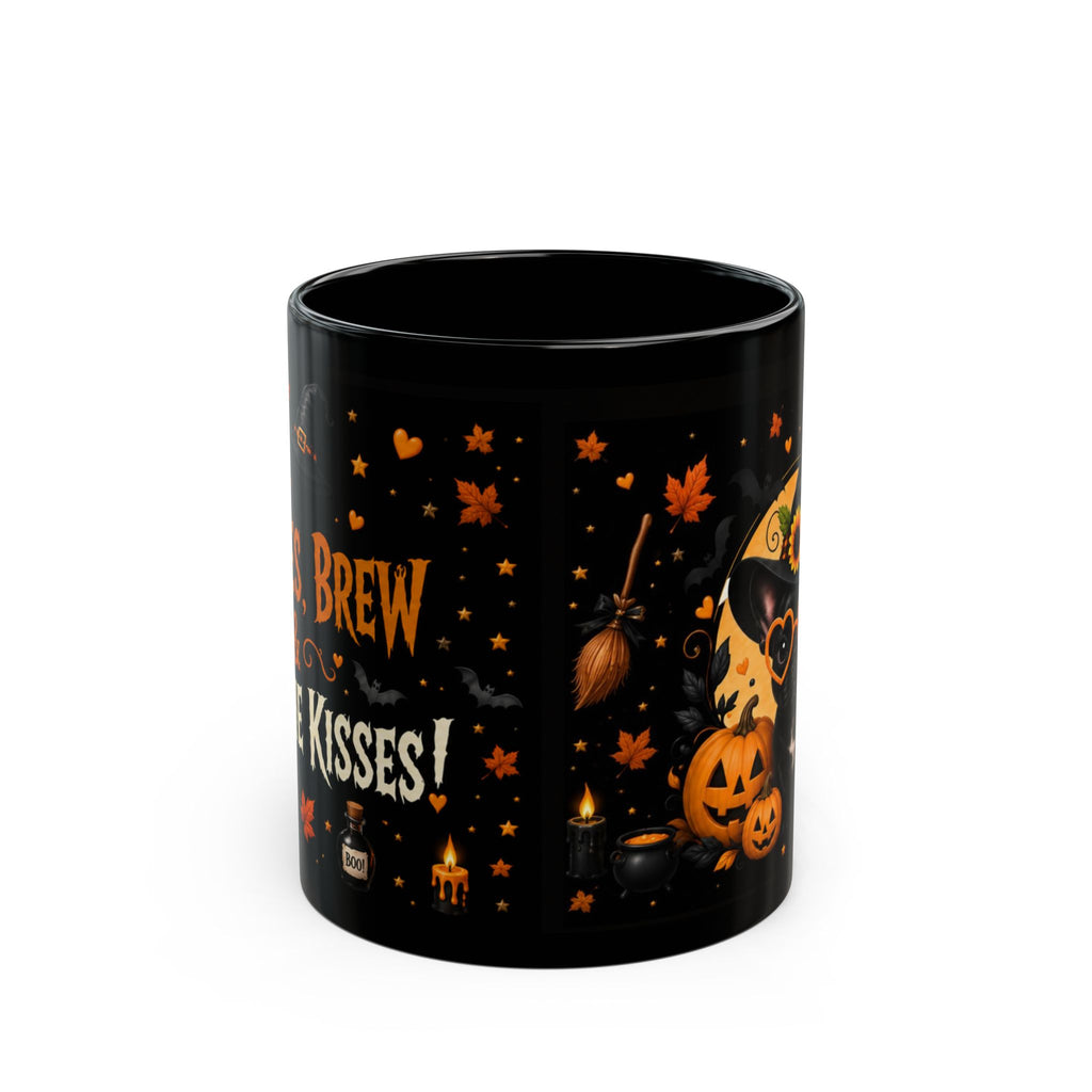 Witches, Brew & Frenchie Kisses Halloween Mug | French Bulldog  Halloween Coffee Mug