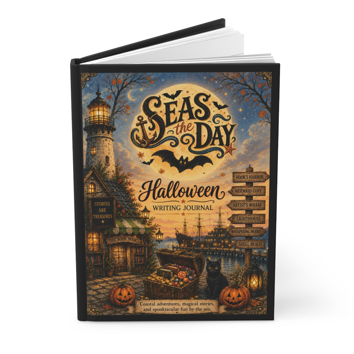 Seas the Day Halloween Writing Journal - Hardcover Lined Notebook