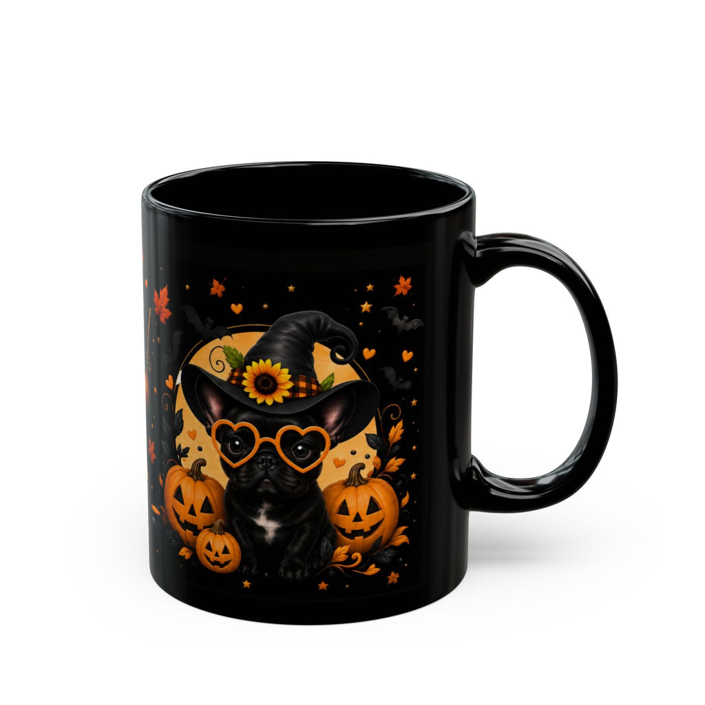 Witches, Brew & Frenchie Kisses Halloween Mug | French Bulldog  Halloween Coffee Mug