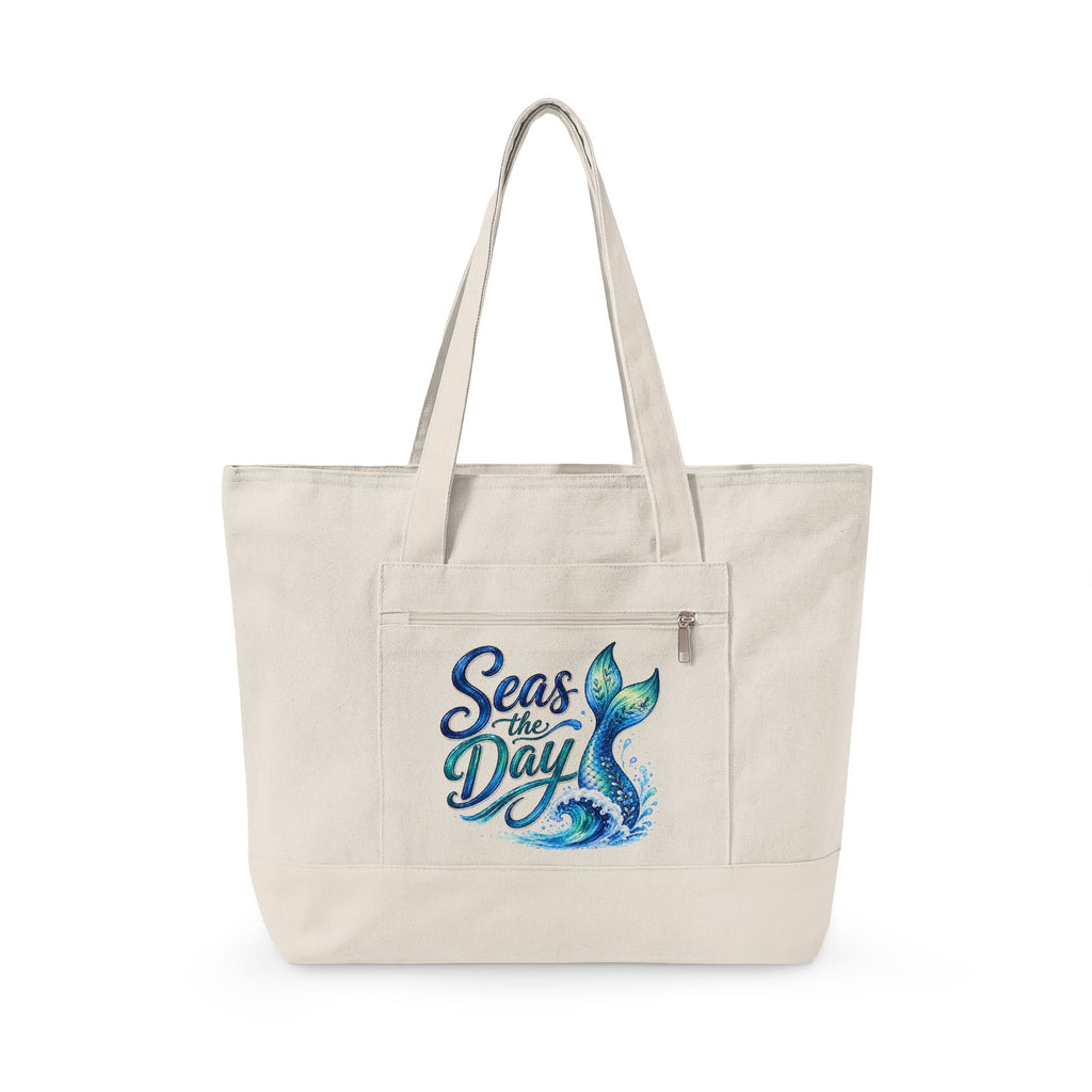 Sea the Day Canvas Tote