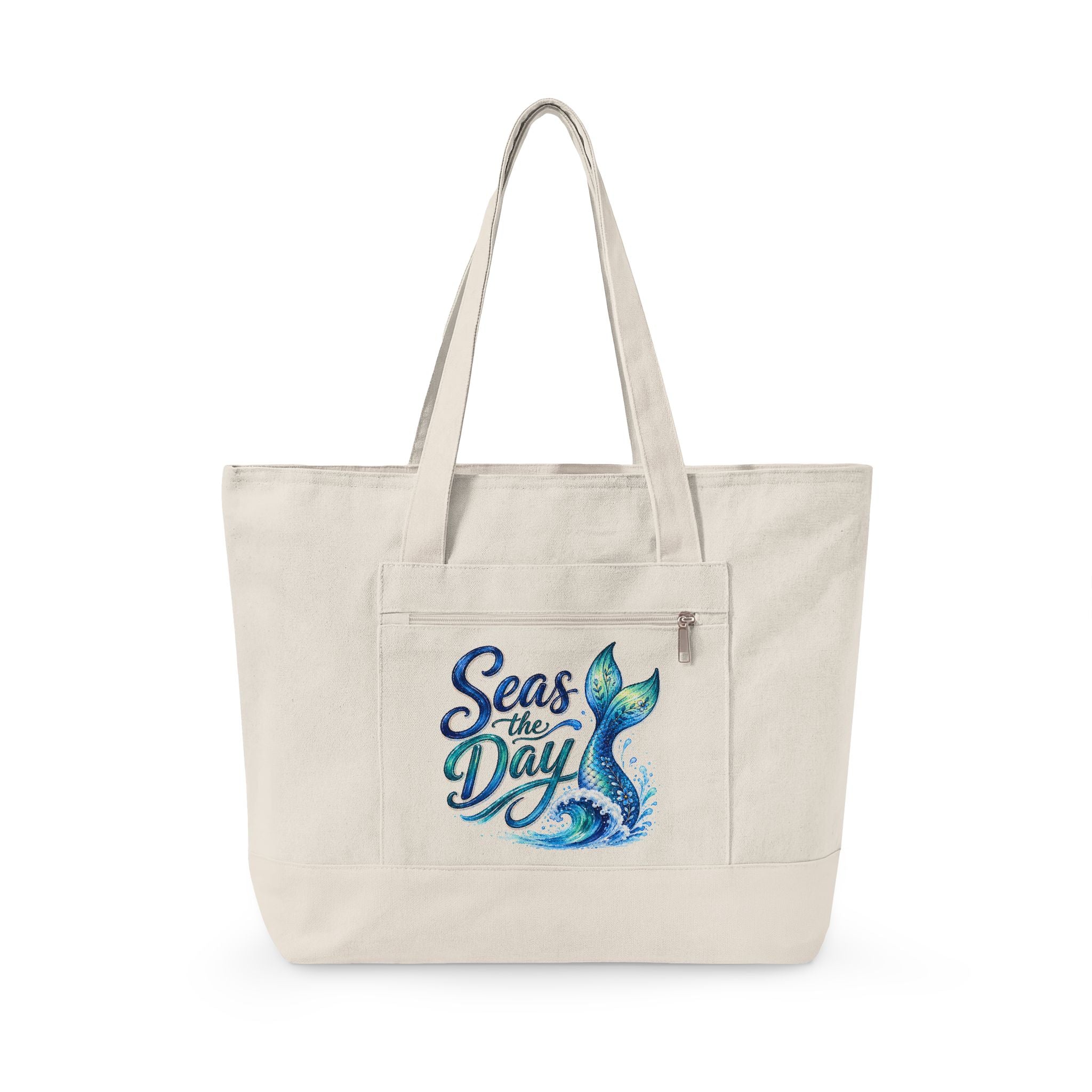 Sea the Day Canvas Tote