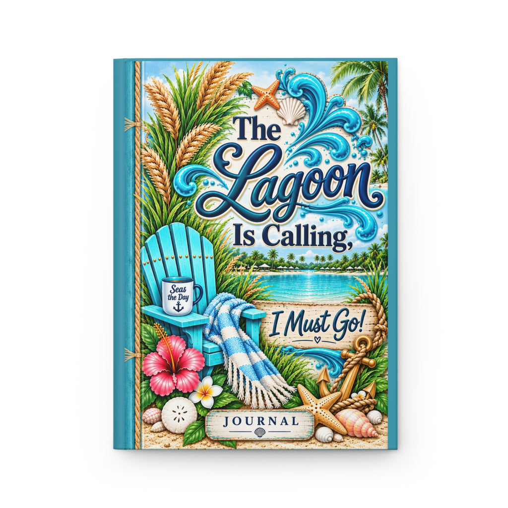 “The Lagoon Is Calling, I Must Go” Beach-Themed Lined Notebook