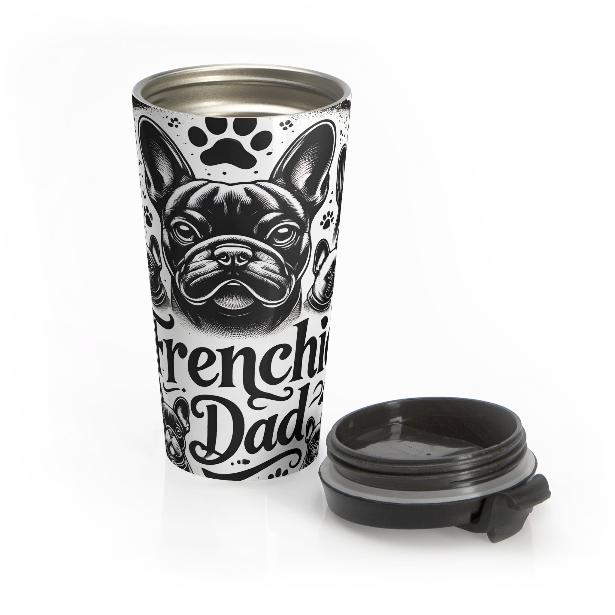 Frenchie Dad Stainless Steel Travel Mug