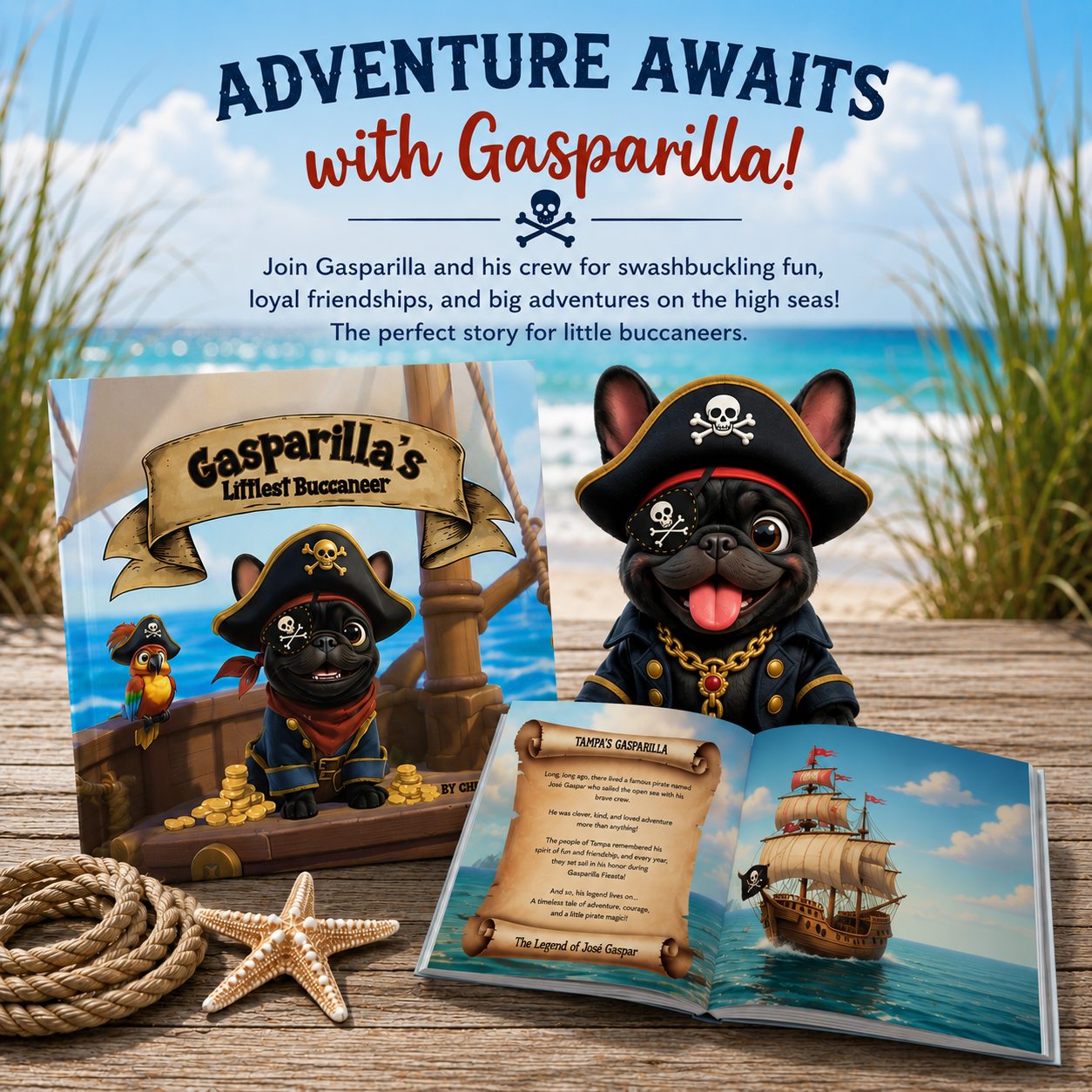 Gasparila's Littlest Buccaneer 8 x 8 Hardcover Story Book