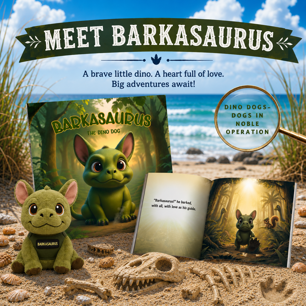Barkasaurus The Dino Dog Hardcover Photo Book