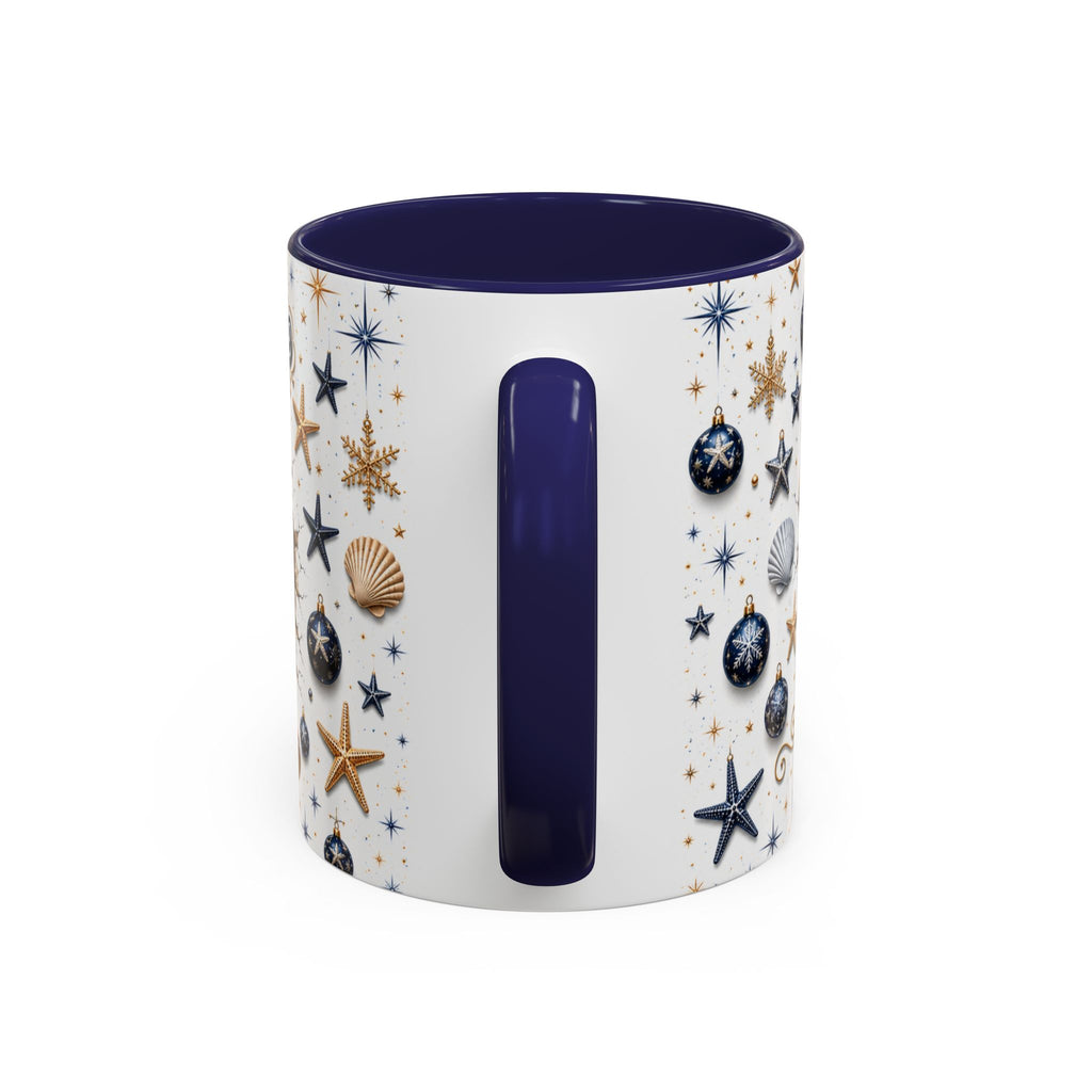 Seas the Holiday Santa Mug | Funny Before & After Coffee Christmas Mug | Coastal Christmas Gift