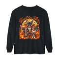 Halloween Frenchie Long Sleeve T‑Shirt — "French Boo-Do" Cute Pumpkin French Bulldog Design