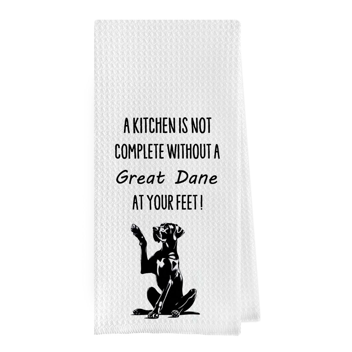 French Bulldog Dish Towels - Funny French Bulldog Decorative Waffle Weave Kitchen Towels, Hand Towel, Tea Towel (16×24 Inches)