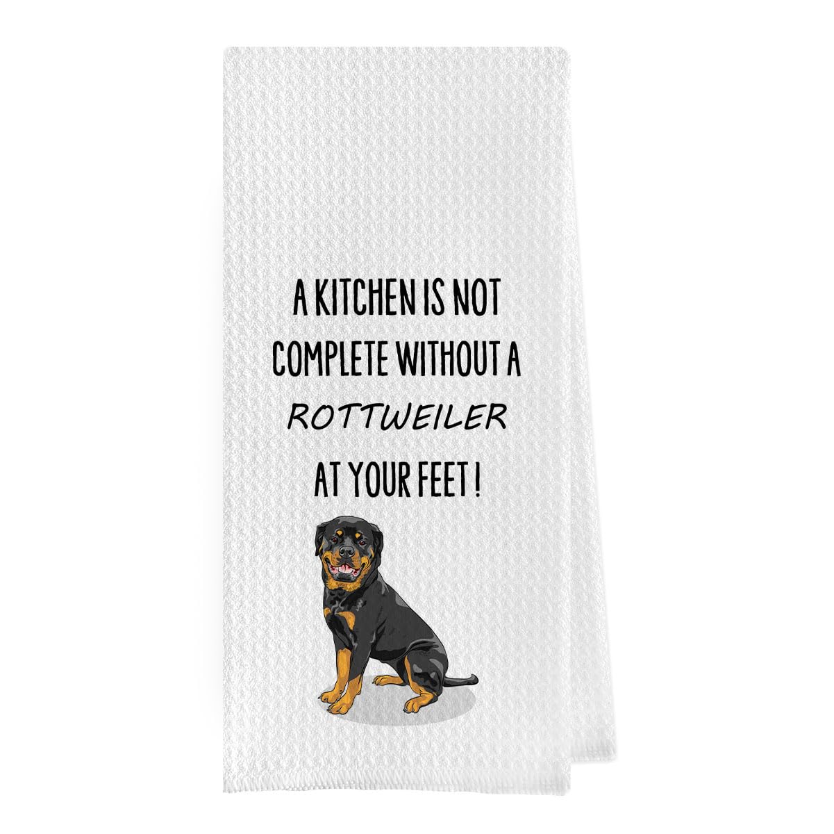 French Bulldog Dish Towels - Funny French Bulldog Decorative Waffle Weave Kitchen Towels, Hand Towel, Tea Towel (16×24 Inches)
