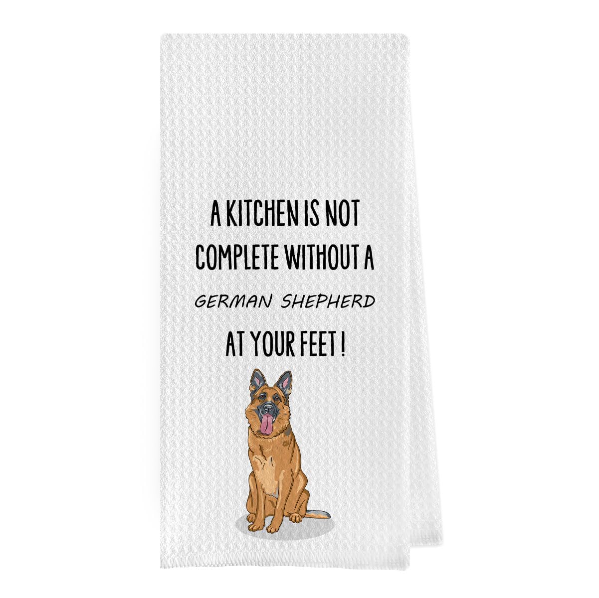 French Bulldog Dish Towels - Funny French Bulldog Decorative Waffle Weave Kitchen Towels, Hand Towel, Tea Towel (16×24 Inches)