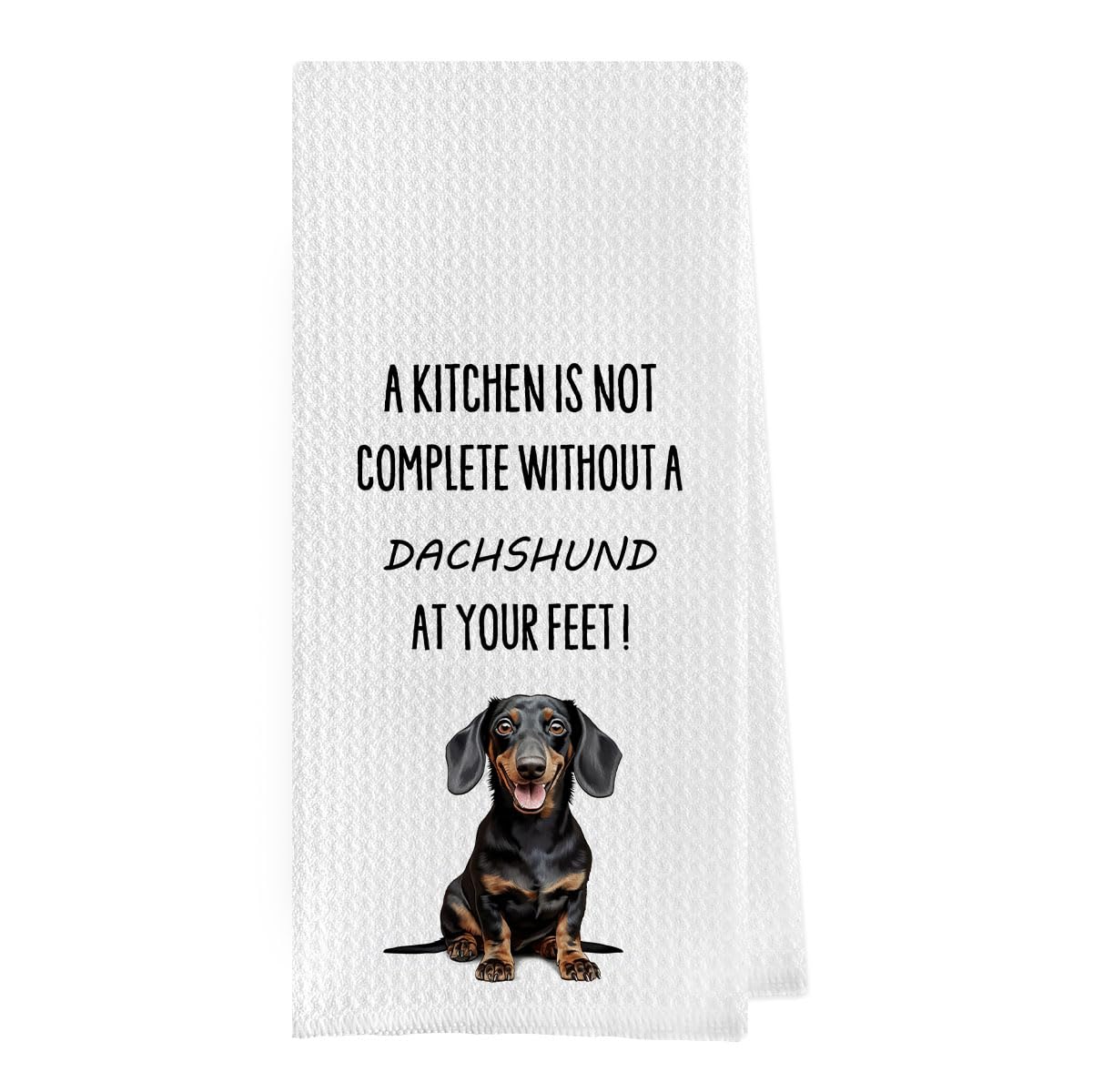 French Bulldog Dish Towels - Funny French Bulldog Decorative Waffle Weave Kitchen Towels, Hand Towel, Tea Towel (16×24 Inches)