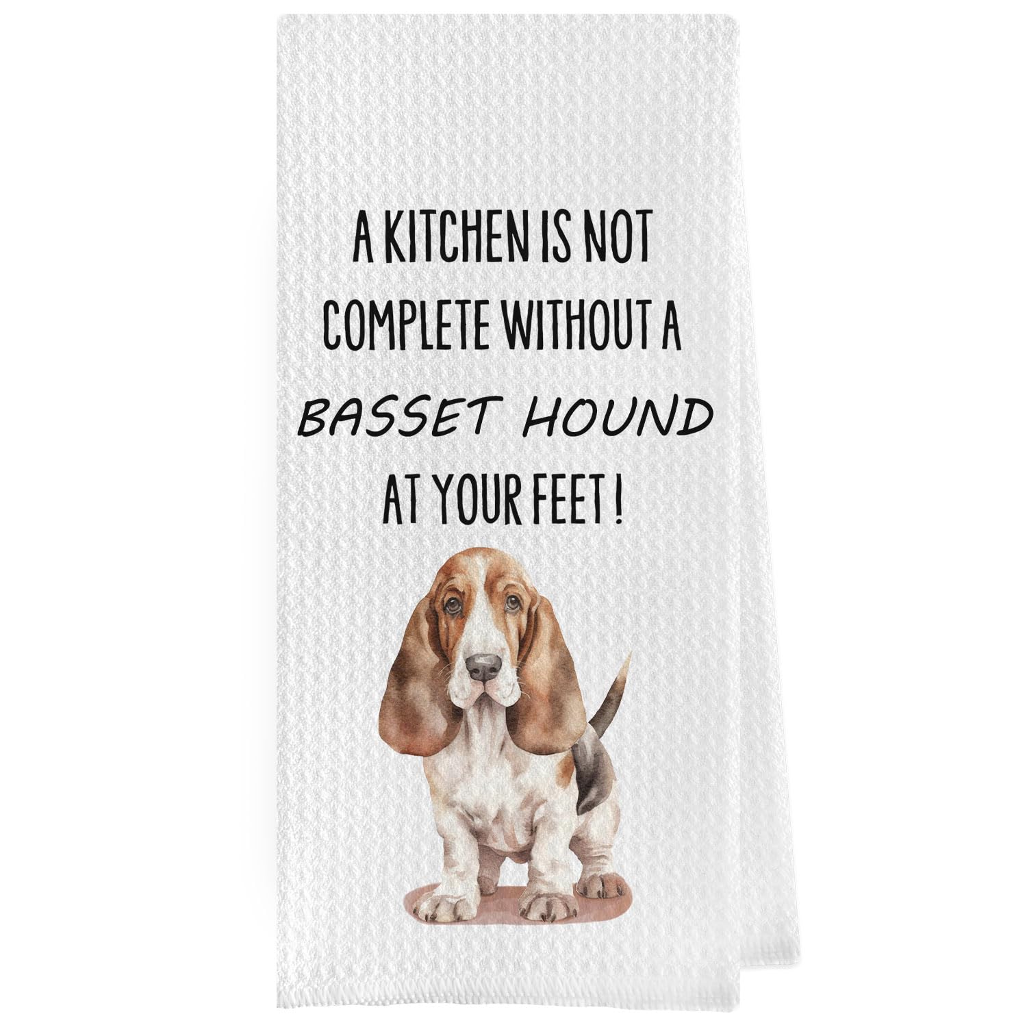 French Bulldog Dish Towels - Funny French Bulldog Decorative Waffle Weave Kitchen Towels, Hand Towel, Tea Towel (16×24 Inches)