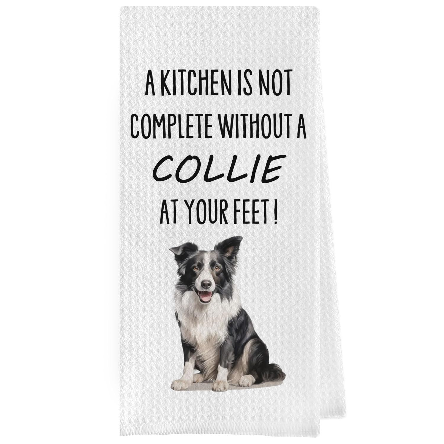 French Bulldog Dish Towels - Funny French Bulldog Decorative Waffle Weave Kitchen Towels, Hand Towel, Tea Towel (16×24 Inches)