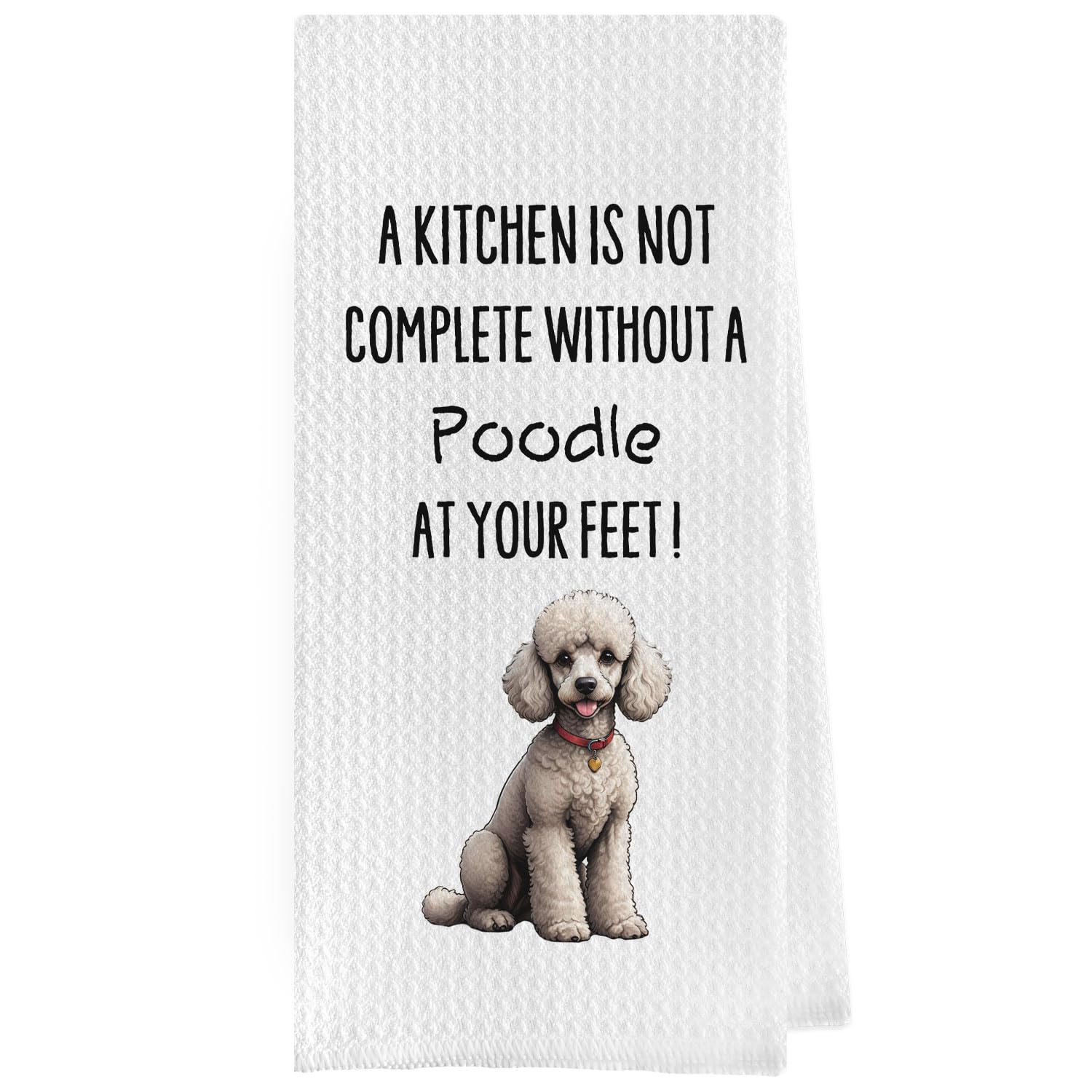 French Bulldog Dish Towels - Funny French Bulldog Decorative Waffle Weave Kitchen Towels, Hand Towel, Tea Towel (16×24 Inches)