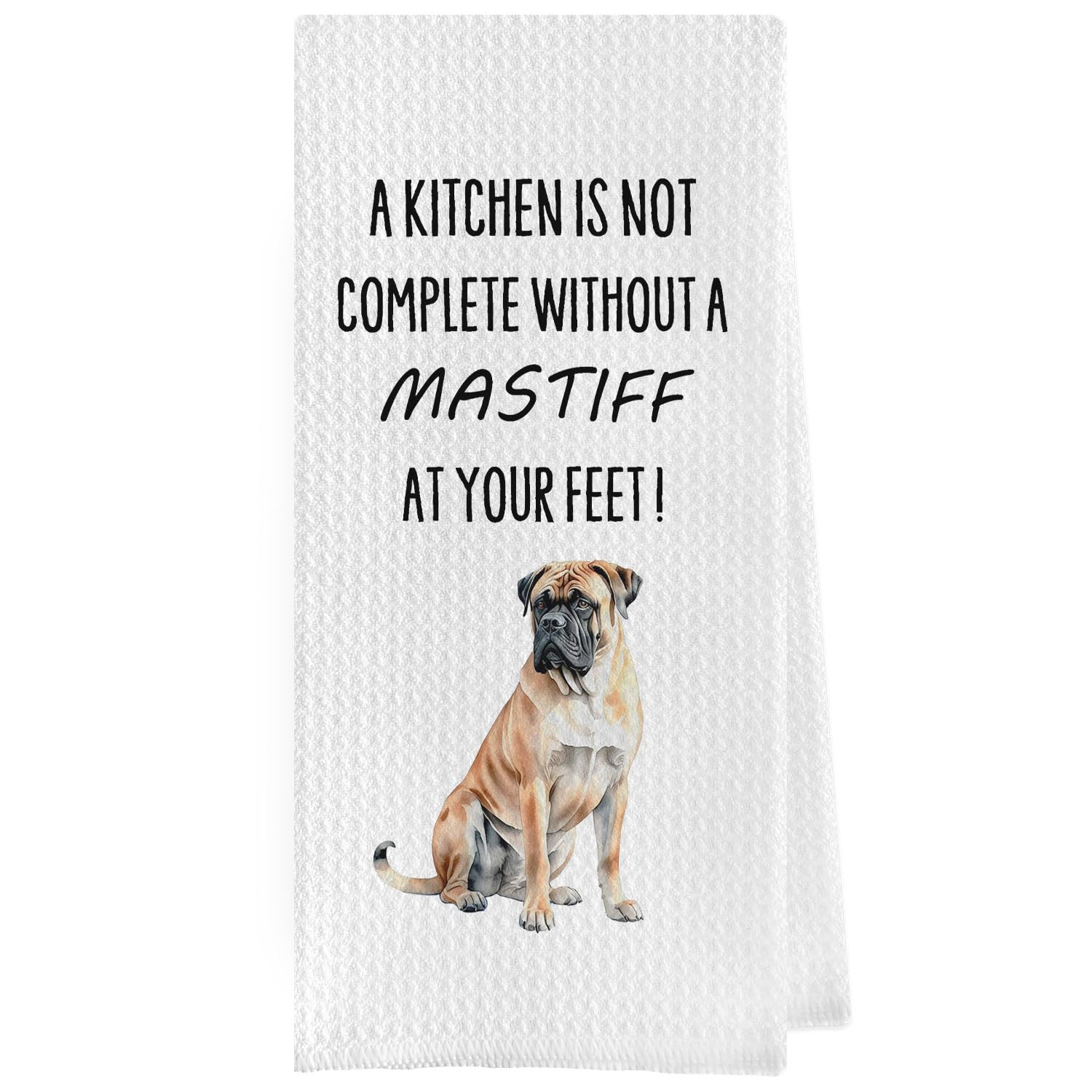 French Bulldog Dish Towels - Funny French Bulldog Decorative Waffle Weave Kitchen Towels, Hand Towel, Tea Towel (16×24 Inches)