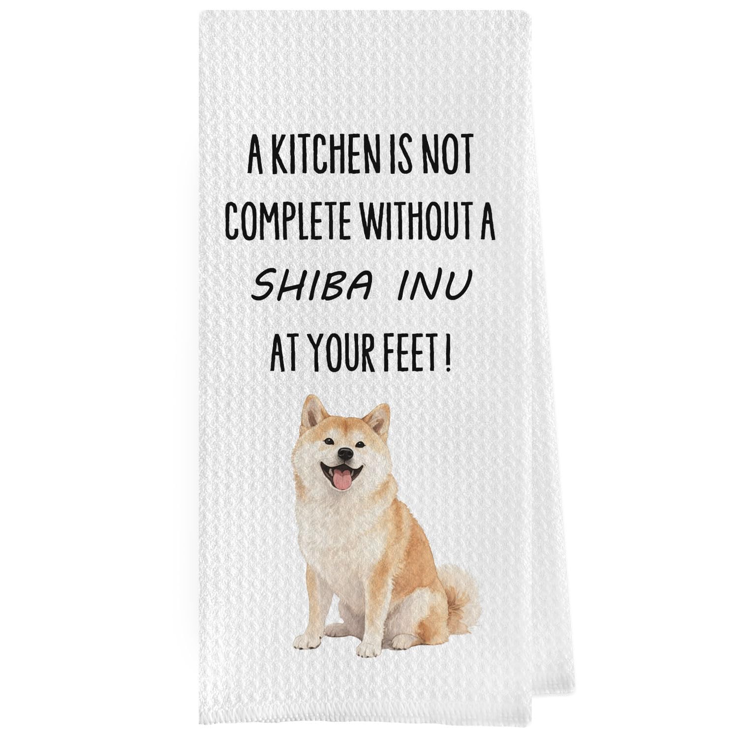 French Bulldog Dish Towels - Funny French Bulldog Decorative Waffle Weave Kitchen Towels, Hand Towel, Tea Towel (16×24 Inches)