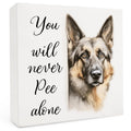 Funny French Bulldog Bathroom Wood Box Sign 5x5 Inch, Frenchie Dog Bathroom Decor, Gifts for French Bulldog Lovers Wood Box Signs for Bath Room Washroom Toilet Restroom Shelf Counter Decor