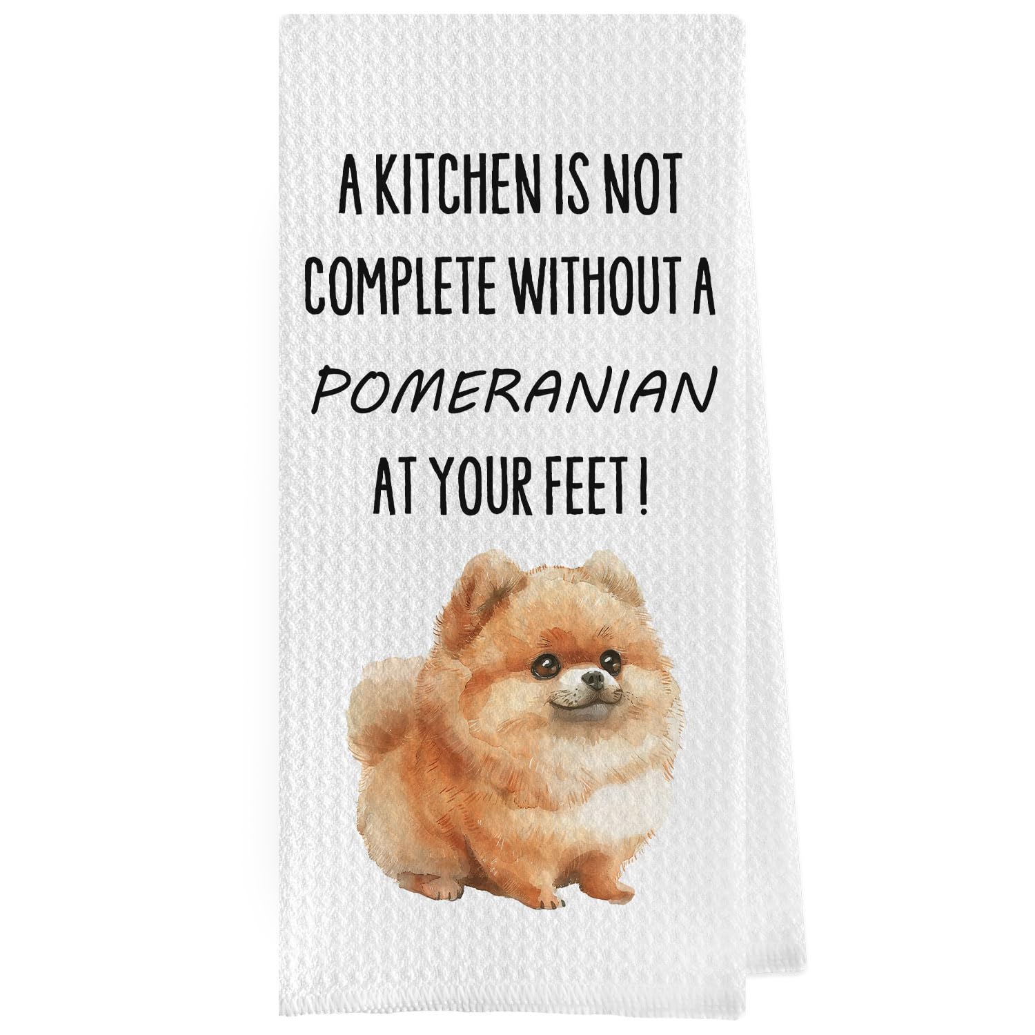 French Bulldog Dish Towels - Funny French Bulldog Decorative Waffle Weave Kitchen Towels, Hand Towel, Tea Towel (16×24 Inches)