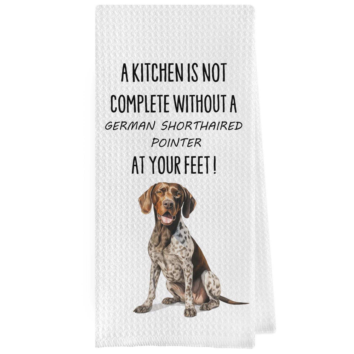 French Bulldog Dish Towels - Funny French Bulldog Decorative Waffle Weave Kitchen Towels, Hand Towel, Tea Towel (16×24 Inches)
