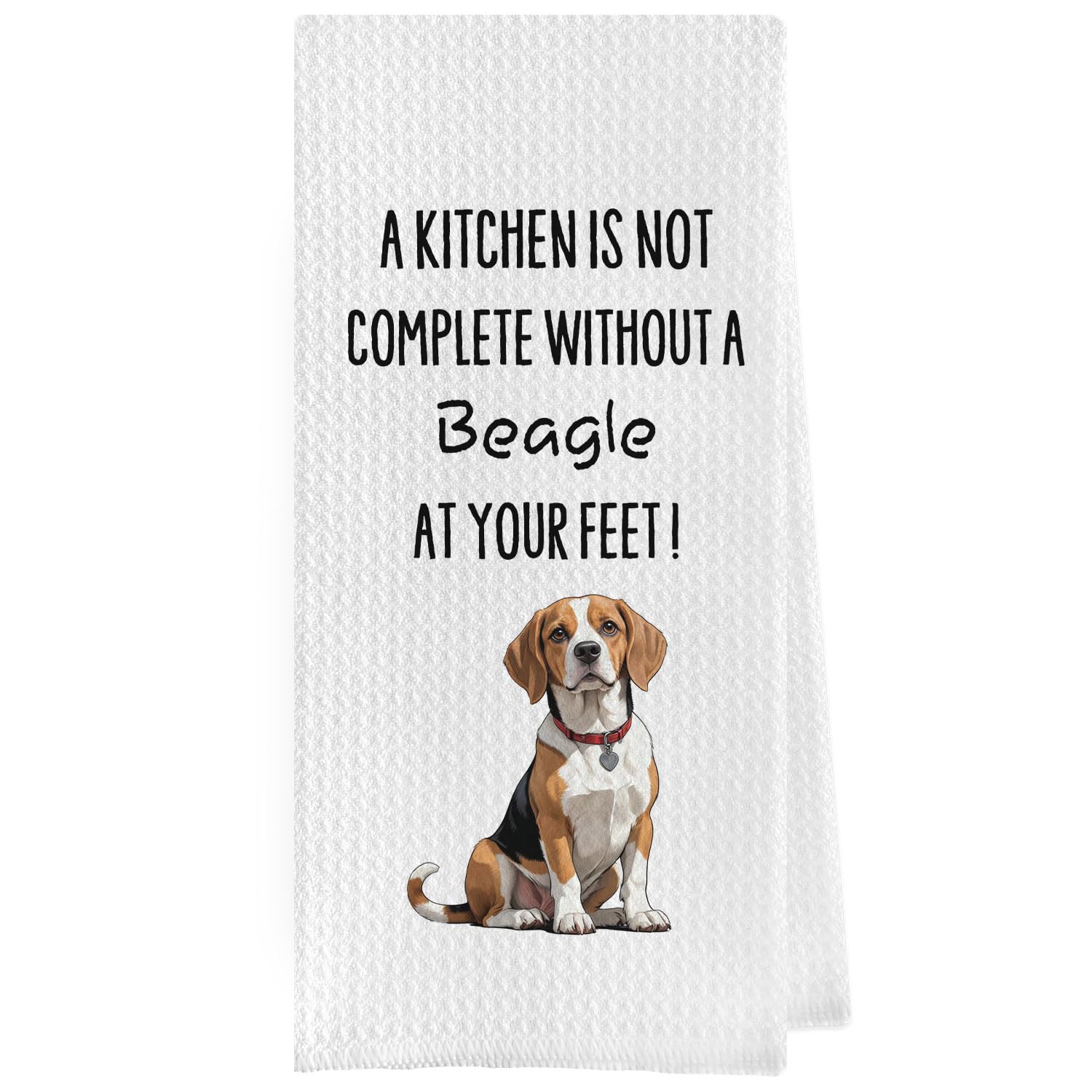 French Bulldog Dish Towels - Funny French Bulldog Decorative Waffle Weave Kitchen Towels, Hand Towel, Tea Towel (16×24 Inches)