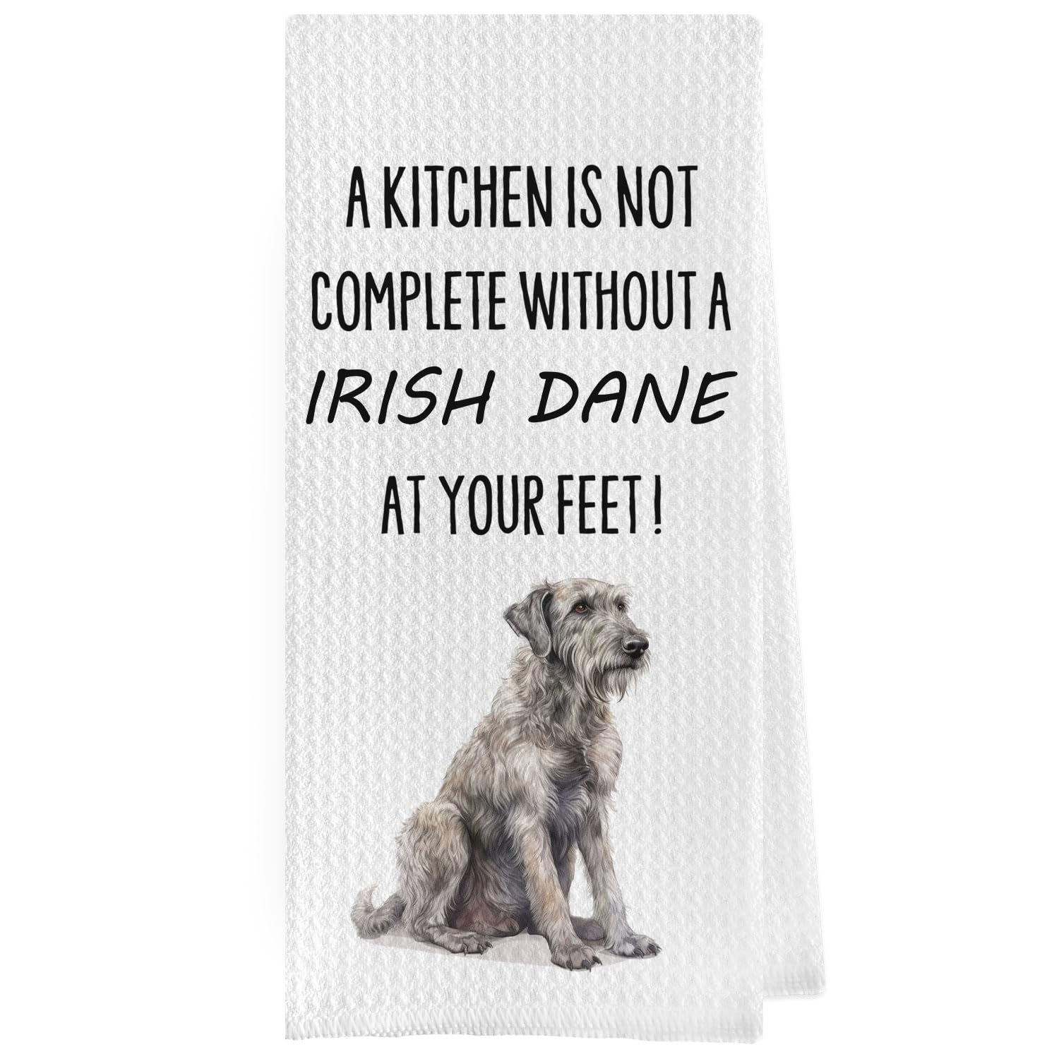 French Bulldog Dish Towels - Funny French Bulldog Decorative Waffle Weave Kitchen Towels, Hand Towel, Tea Towel (16×24 Inches)