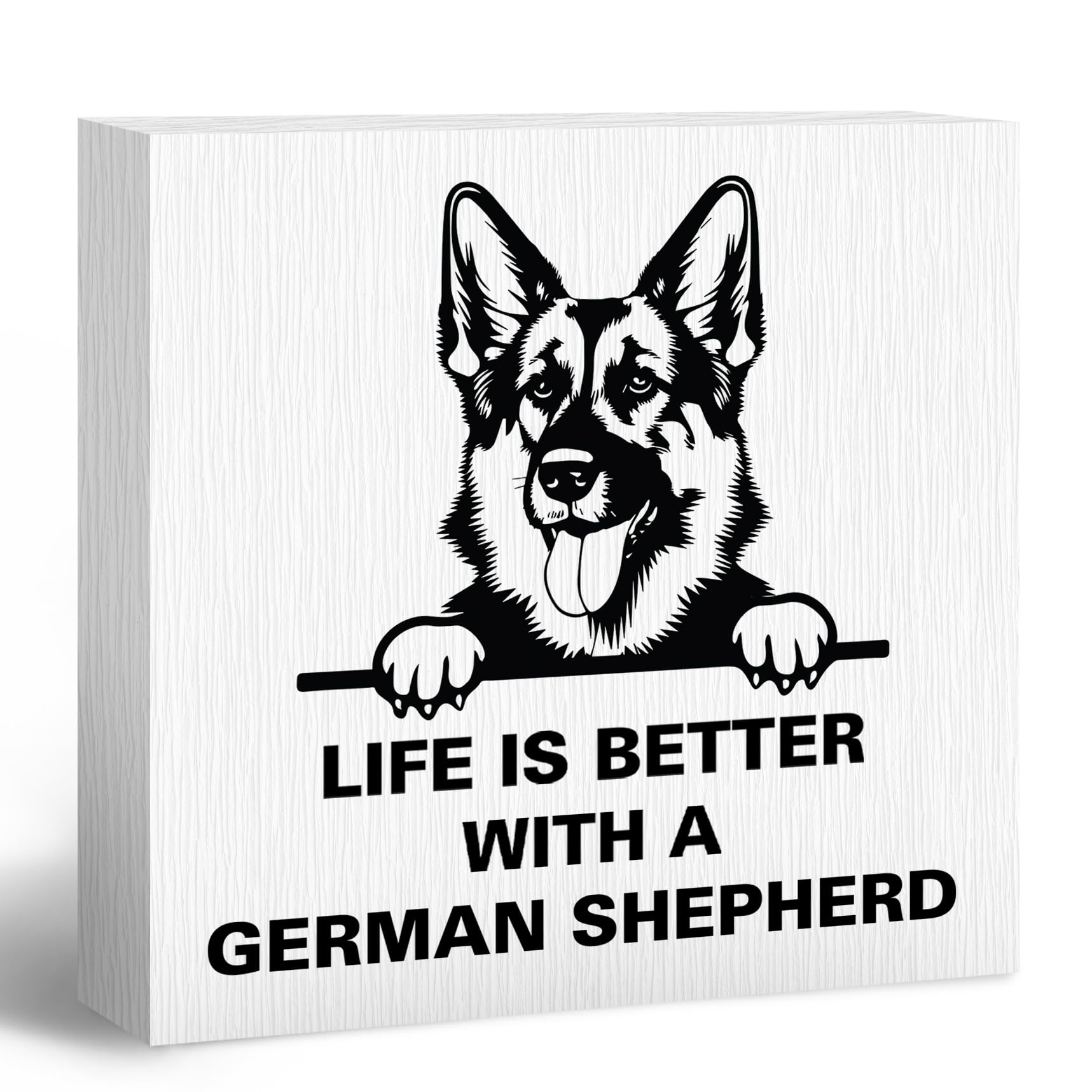 Life Is Better with A French Bulldog Wooden Box Sign, French Bulldog Gifts, French Bulldog Decor, Dog Mom Gifts for Women, Dog Lover Gifts Wood Block Box Sign for Home Wall Shelf Decor
