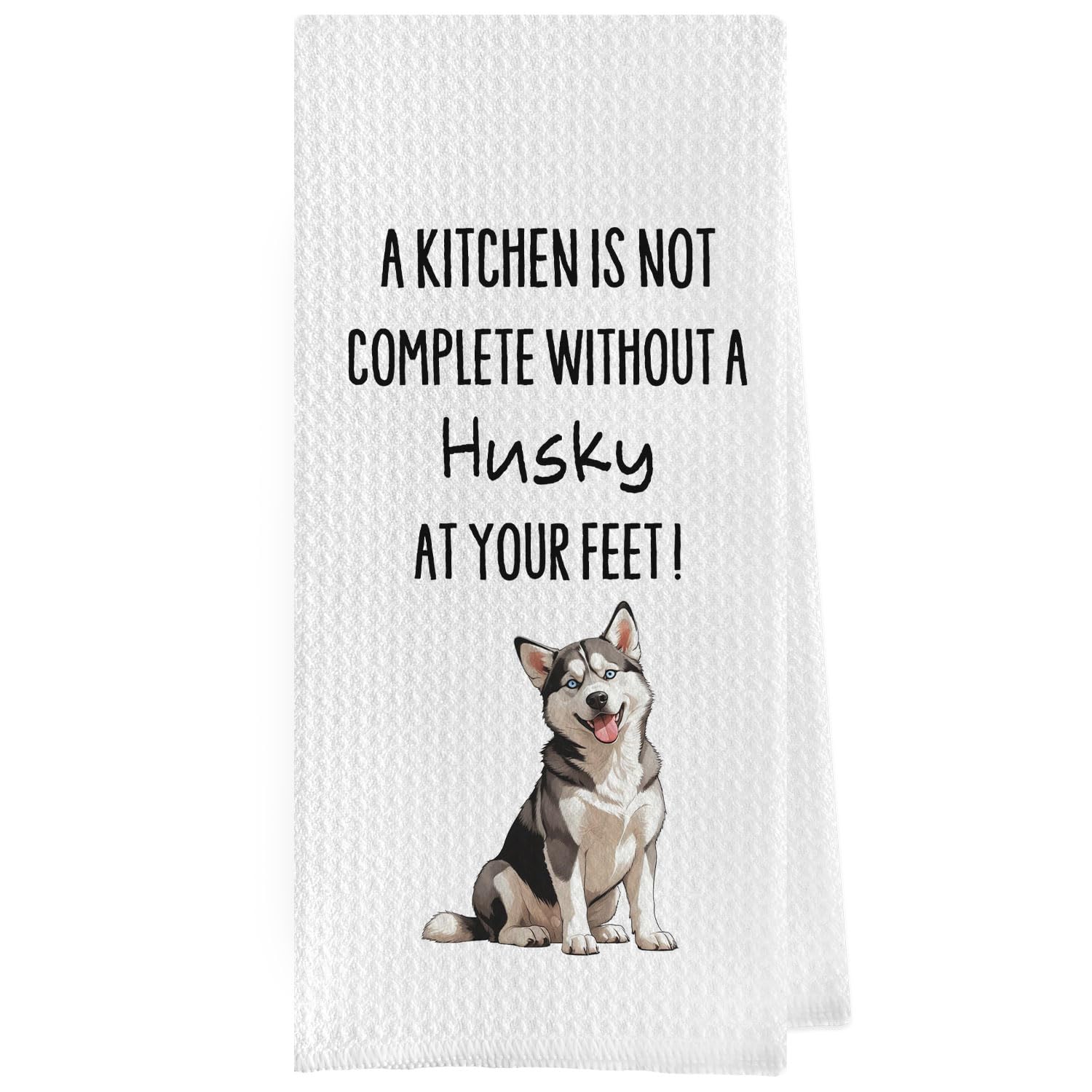 French Bulldog Dish Towels - Funny French Bulldog Decorative Waffle Weave Kitchen Towels, Hand Towel, Tea Towel (16×24 Inches)
