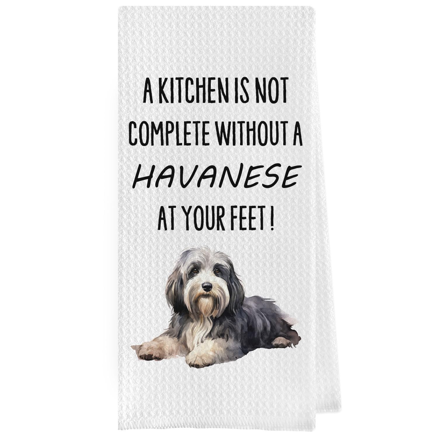 French Bulldog Dish Towels - Funny French Bulldog Decorative Waffle Weave Kitchen Towels, Hand Towel, Tea Towel (16×24 Inches)