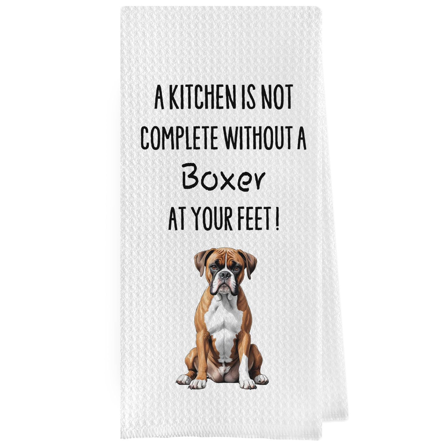 French Bulldog Dish Towels - Funny French Bulldog Decorative Waffle Weave Kitchen Towels, Hand Towel, Tea Towel (16×24 Inches)