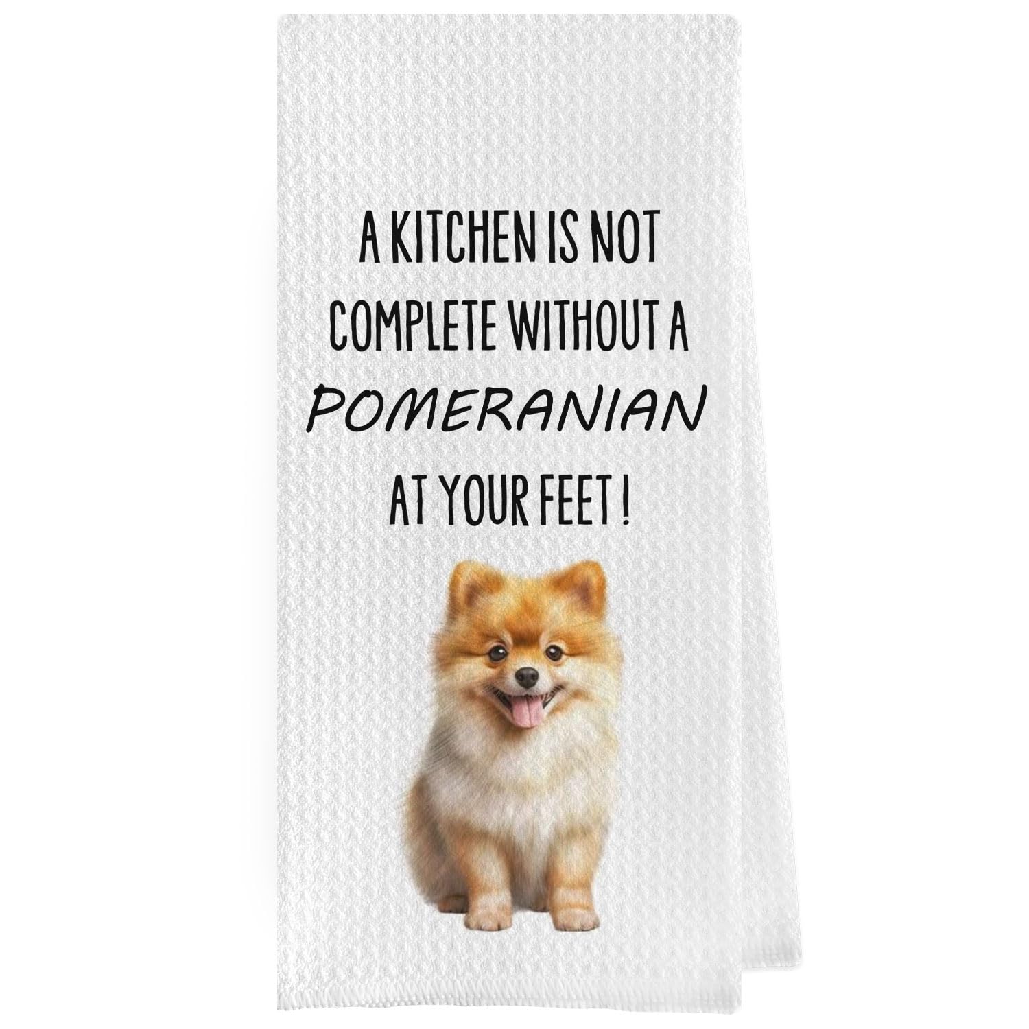 French Bulldog Dish Towels - Funny French Bulldog Decorative Waffle Weave Kitchen Towels, Hand Towel, Tea Towel (16×24 Inches)