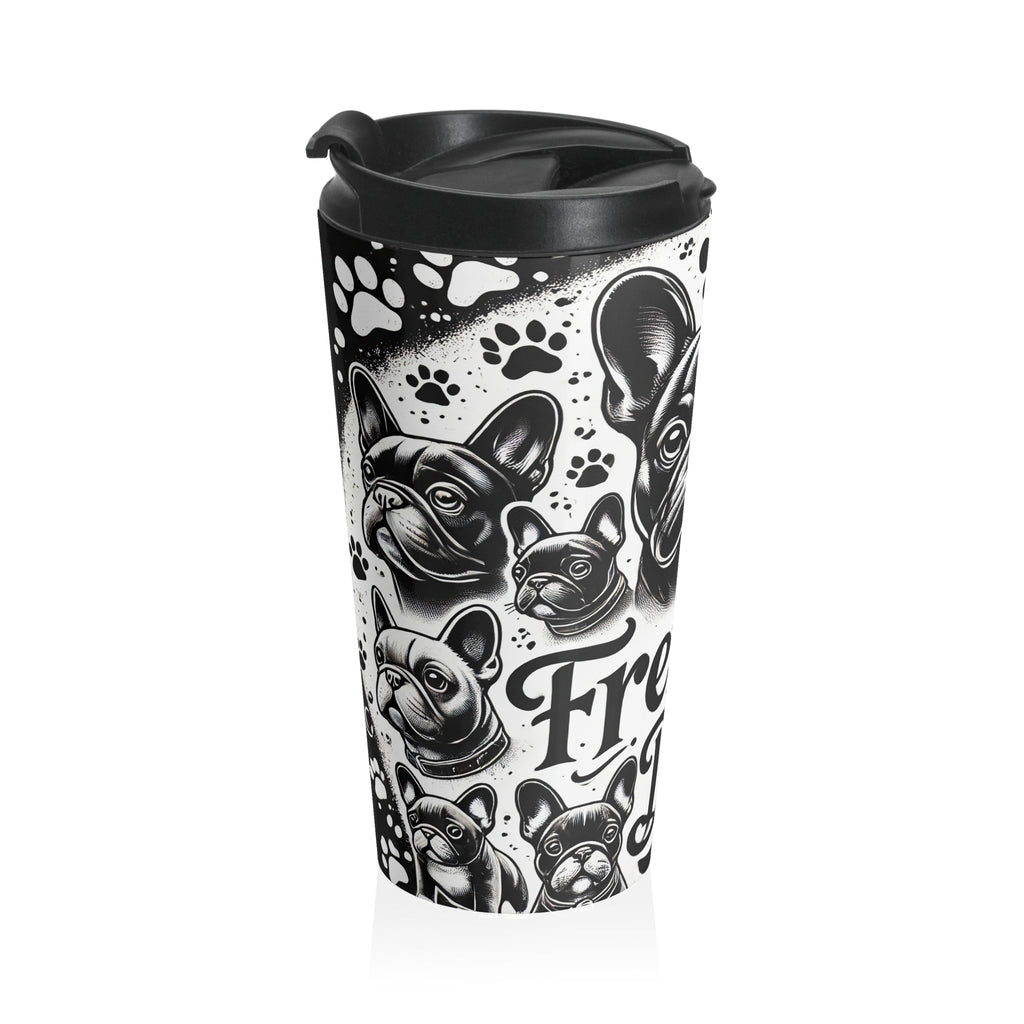 Frenchie Dad Stainless Steel Travel Mug