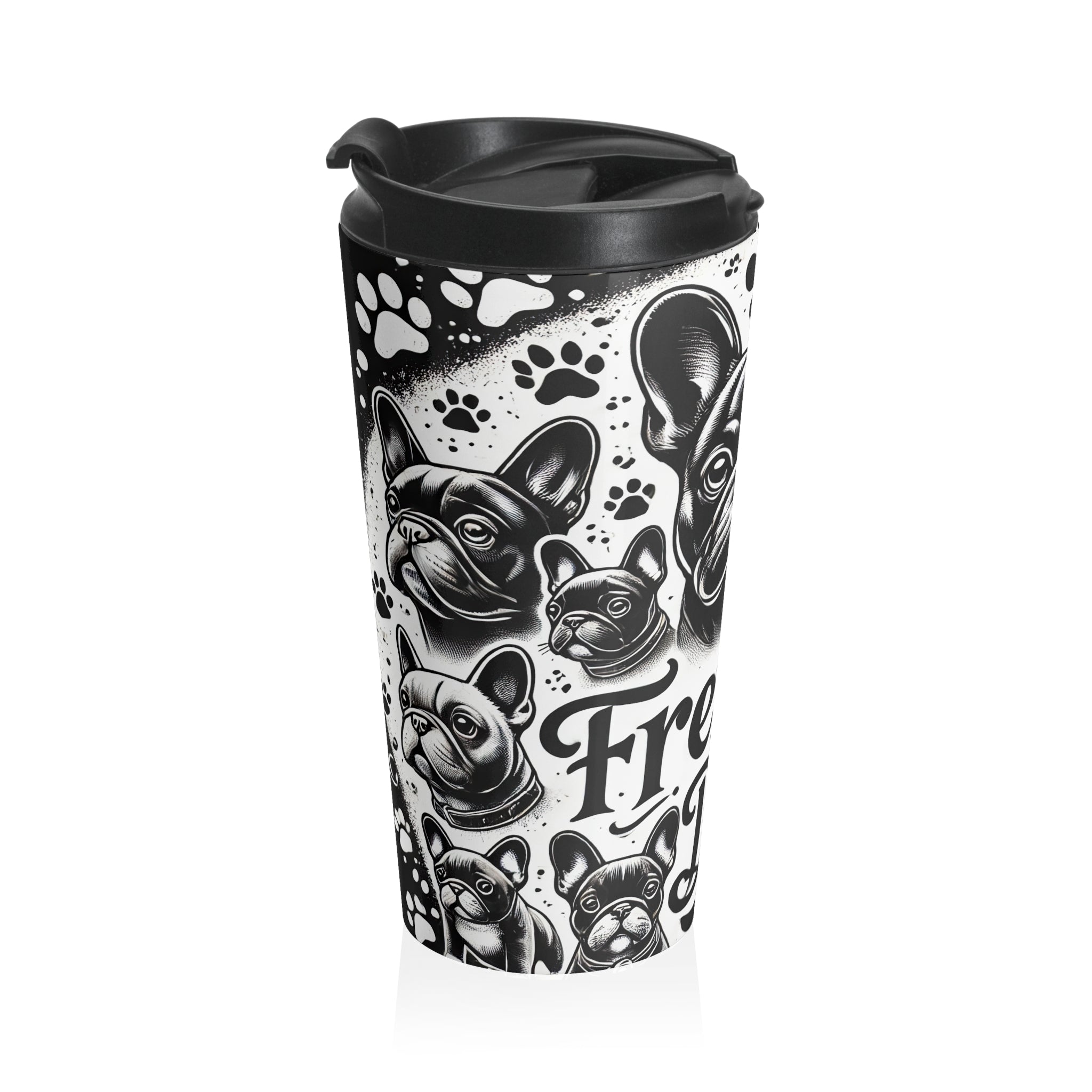 Frenchie Dad Stainless Steel Travel Mug