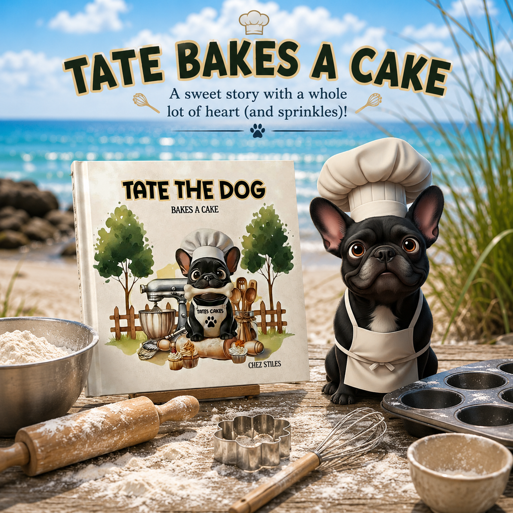 Tate The Dog Bakes A Cake 8 x 8 Hardcover Photo Book
