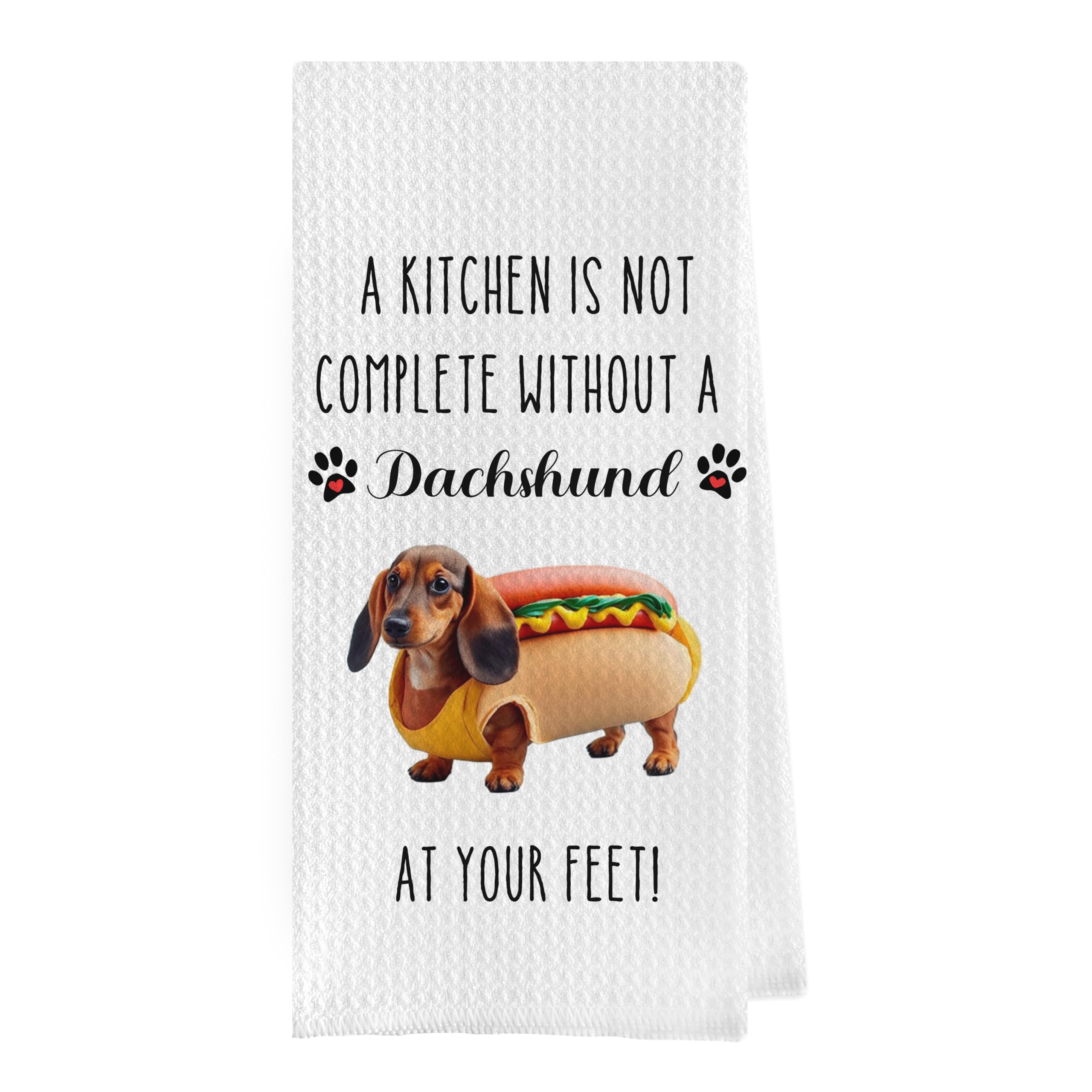 French Bulldog Dish Towels - Funny French Bulldog Decorative Waffle Weave Kitchen Towels, Hand Towel, Tea Towel (16×24 Inches)