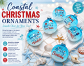 6Pcs Beach Christmas Ball Decor - Outdoor July Christmas Party Supplies for Summer Holiday Tree Hanging Ornaments