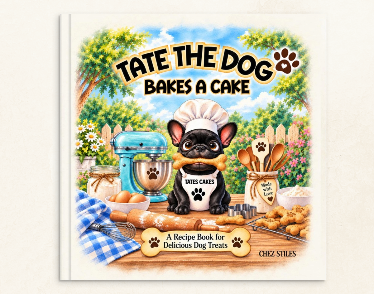 Tate The Dog Bakes A Cake 8 x 8 Hardcover Photo Book