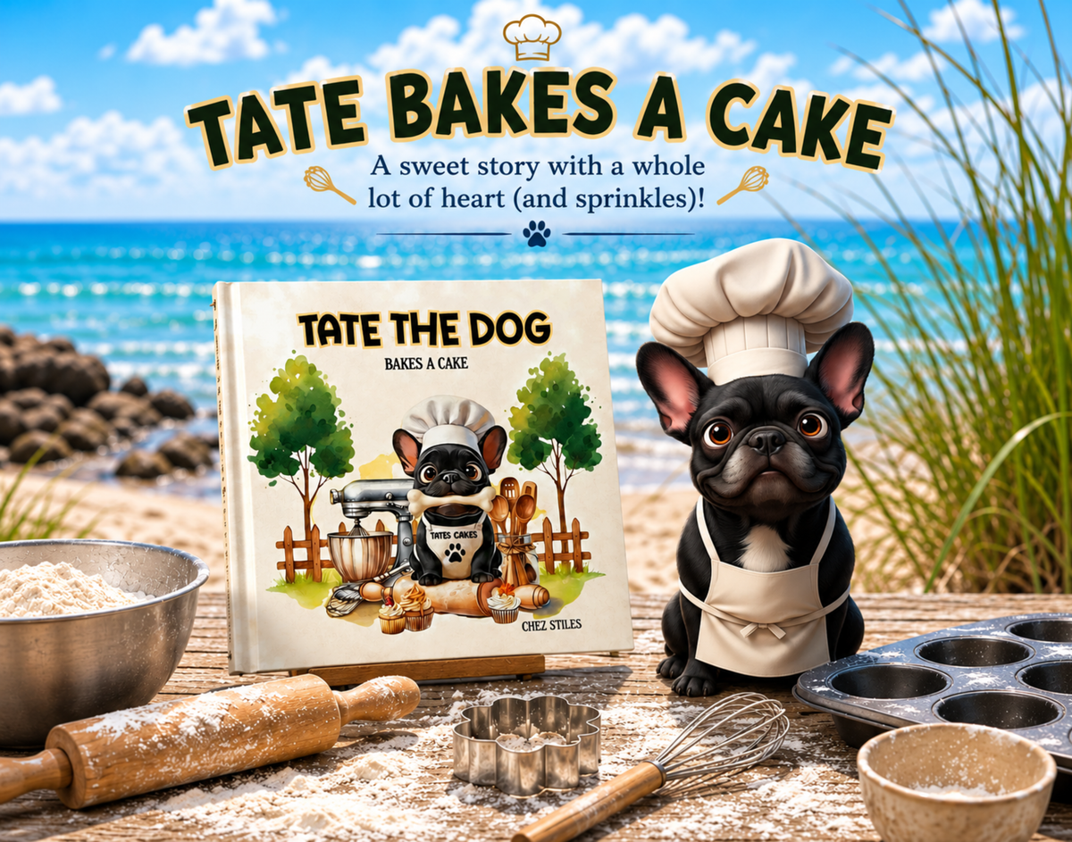 Tate The Dog Bakes A Cake 8 x 8 Hardcover Photo Book