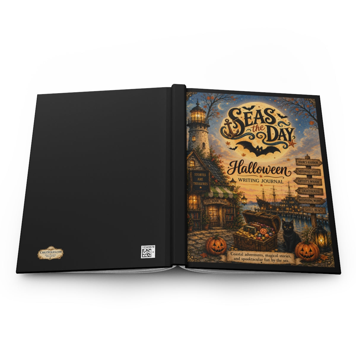 Seas the Day Halloween Writing Journal - Hardcover Lined Notebook